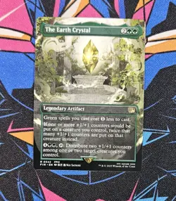 The Earth Crystal NM Borderless MTG Final Fantasy FIN Unplayed Magic Gathering - Image 1
