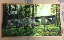 Magic the Gathering MTG Playmat Green visit the Forests! Regenerate yourself mat - Image 1
