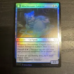 Mischievous Catgeist #69 (Foil) Crimson Vow VOW Magic MTG - Image 1