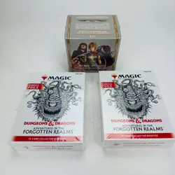 2 Magic MTG Adventures In The Forgotten Realms Booster Sealed + 1992 Series AD&D - Image 1