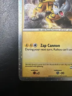 Raikou HGSS19 Black Star Promo Holo Pokemon 2010 NM Near Mint - Image 4