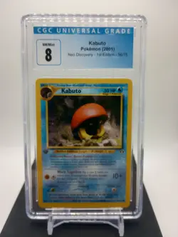 CGC 8 -Kabuto 56/75 1st Edition - 2001 Pokemon Neo Discovery - Image 1