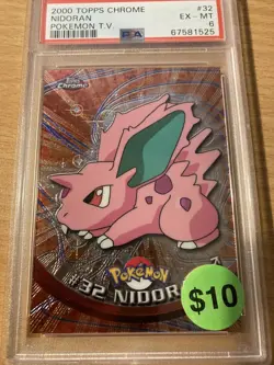 PSA 6 nidoran chrome 2000 topps Pokemon - Image 1