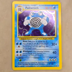 Poliwrath 13/102 Pokemon TCG Base Set Holographic Rare Holo LP Lightly Played - Image 1