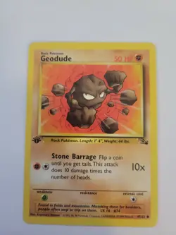 Pokemon TCG Geodude Fossil 47/62 Regular 1st Edition Common WOTC Fighting - Image 1