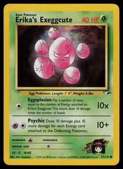 Erika's Exeggcute - 77/132 - Pokemon Card Gym Heroes Common - NM - Image 1