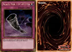 PGL3-EN035 Yugioh, Black Horn of Heaven, Gold Secret Rare 1st Edition - Image 1