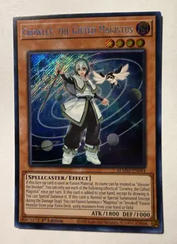 Yu-Gi-Oh! - Crowley, the Gifted Magistus 1st Edition Secret Rare BLMM-EN044 NM - Image 1