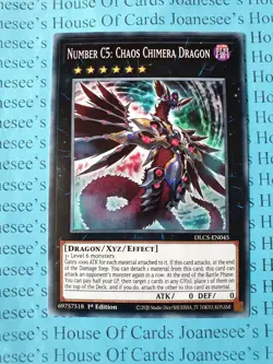 Number C5: Chaos Chimera Dragon DLCS-EN045 Common Yu-Gi-Oh Card 1st Edition - Image 3