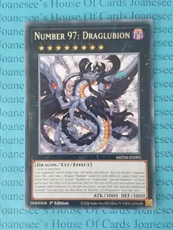 MZTM-EN093 Number 97: Draglubion Rare Yu-Gi-Oh Card 1st Edition New - Image 1