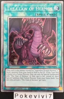 Carte YU-GI-OH! THE CLAW OF HERMOS RA04-EN256 PSR NEUF - Image 1