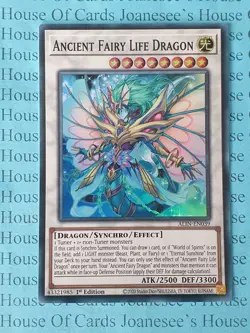 ALIN-EN039 Ancient Fairy Life Dragon Super Rare Yu-Gi-Oh Card 1st Edition New - Image 1