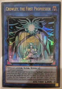 YuGiOh Crowley the First Propheseer Ultra Rare 1st Edition DUPO-EN028 - Image 1