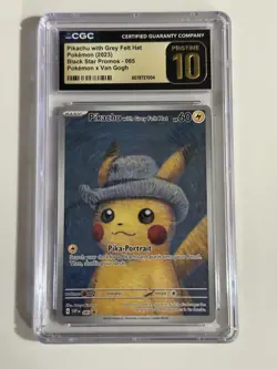 Pikachu with Grey Felt Hat 085 CGC Pristine 10 Van Gogh Promo Pokemon Card - Image 1