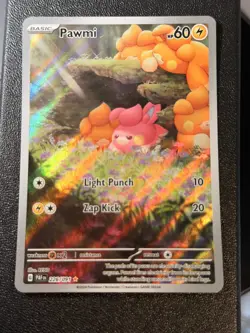 Pokemon Pawmi Sir TCG Illustration Rare Card 226/091 Paldean Fates - Image 1