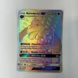 Pokemon Card TCG Aerodactyl GX 244/236 Unified Minds Rainbow Rare Holo NM - Image 1