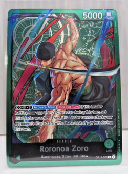 One Piece TCG Roronoa Zoro Leader OP12-020 Alternate Art Foil Card - Image 3