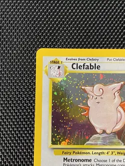 Clefable 5/130 Swirl Base Set 2 Holo Rare Pokemon Card WOTC NM-LP - Image 2
