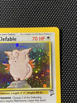 Clefable 5/130 Swirl Base Set 2 Holo Rare Pokemon Card WOTC NM-LP - Image 3