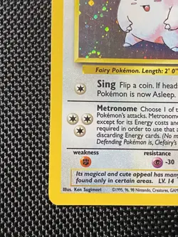 Clefairy 6/130 Base Set 2 Swirl Holo Rare Unlimited Pokemon Card TCG - LP/NM - Image 5