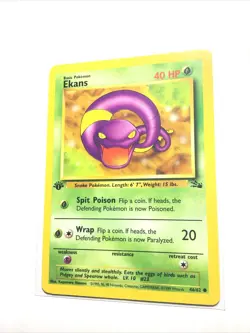 EKANS - 46/62 - 1st Edition Fossil - Pokemon Card - LP - Image 1