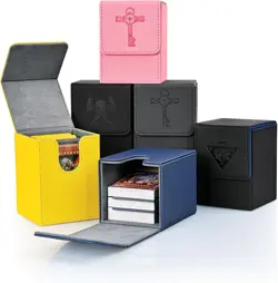 Card Deck Box Fits MTG Yu-Gi-Oh! TCG, Card Storage Box with Dividers Holds 100+ - Image 4