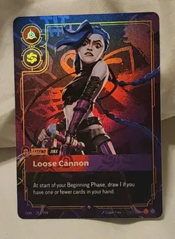 Riftbound Loose Cannon English Jinx Legend card 251/298 FULL ART FOIL - Image 1