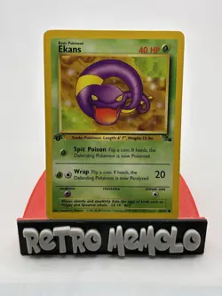 Ekans 46/62 FOSSIL 1st Edition 1999 Pokemon Card - LP - Image 1