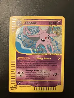 Espeon H9/H32 Aquapolis E-Series Holo Rare Vintage Pokemon Card LP - Image 1