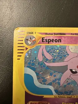 Espeon H9/H32 Aquapolis E-Series Holo Rare Vintage Pokemon Card LP - Image 2