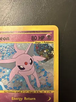 Espeon H9/H32 Aquapolis E-Series Holo Rare Vintage Pokemon Card LP - Image 3