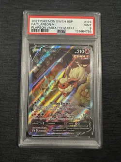 Flareon V SWSH179 SWSH: Sword & Shield Promo Card Holo PSA 9 - Image 1