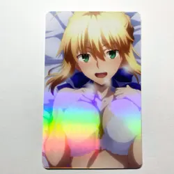 Fate/Stay Night Saber Sexy Doujin Waifu Girl Lewd Anime Art Goddess Card - Image 1