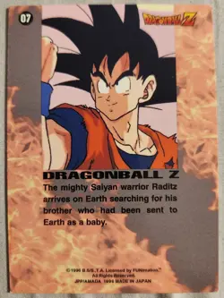 1996 Dragon Ball Z Series 1 - PRISM Card #07 Taditz and Goku - JPP/Amada ArtBox - Image 2