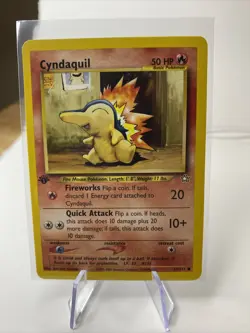 Cyndaquil 57/111 - Neo Genesis - 1st Edition - Vintage Pokemon Card. NM+/Mint - Image 1