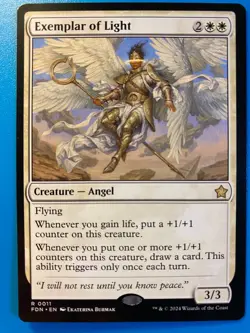 MTG 1x Exemplar of Light # 11 Foundations Magic the Gathering Card x1 NM - Image 1