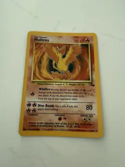 Moltres Holo Rare Pokemon Card 12/62 Fossil WOTC TCG English LP/MP - Image 1