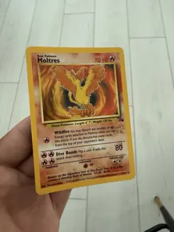 Moltres Holo Rare Pokemon Card 12/62 Fossil WOTC TCG English LP/MP - Image 5