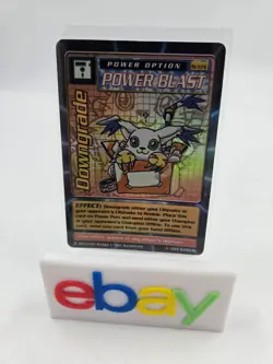 DIGIMON Power Option DOWNGRADE Power Blast St-57S Foil Trading Card 1999 - Image 1