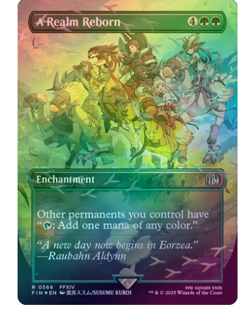 A Realm Reborn - Borderless - Choco Track Foil Final Fantasy MTG - Image 1