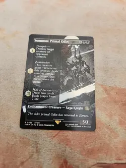 Summon: Primal Odin Borderless Foil Final Fantasy MTG NM - Image 1