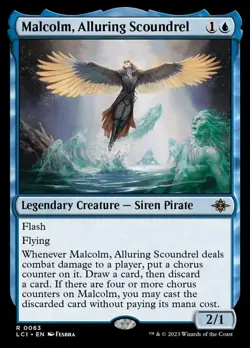 Malcolm, Alluring Scoundrel NM, English MTG Lost Caverns of Ixalan - Main Set - Image 1