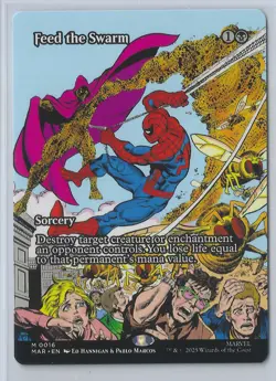 MTG Magic the Gathering Marvel's Spider-Man #16 Feed the Swarm (Borderless) - Image 1