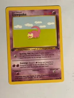 slowpoke 55/62 1st Edition Fossil Set Pokemon NON HOLO TCG WOTC * NEVER PLAYED - Image 1