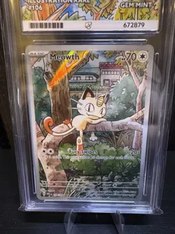 Meowth 106/094 Phantasmal Flames ACE 10 GEM MINT PERFECT SUB GRADES Pokemon TCG - Image 4