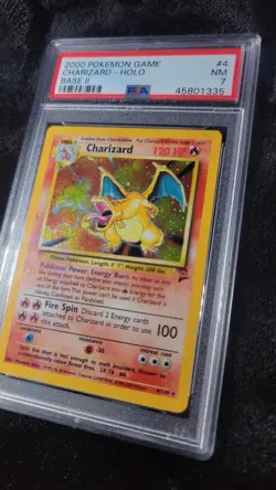 Pokemon Charizard Holo Rare Card #4 Base Set 2, PSA 7 Near Mint - Image 2