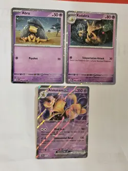 Abra & Kadabra & Alakazam EX Evolutions Cosmos HOLO 3 Card Set Pokemon 151 *READ - Image 1