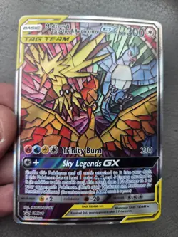 Rare Pokemon-Moltres Zapdos Articuno GX SM210, Hidden Fate Promo TCG Card - Image 1