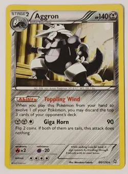 Aggron #80 Pokemon Dragons Exalted| Rare | Holo | Barely Used | - Image 1