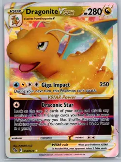 Pokemon TCG Pokemon Go! Dragonite VSTAR 050 Ultra Rare Holo - Image 1